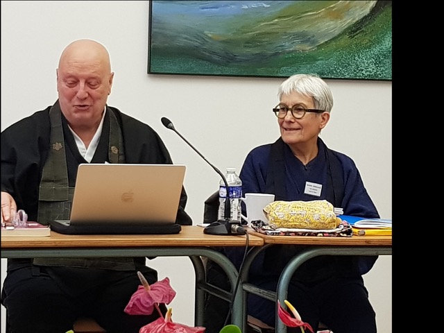 Mokushô et Marie Demaugé, co-présidente du DIM